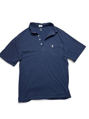 Johnnie-O Hangin Out Navy Polo Shirt Men’s Medium Fox Hollow Golf